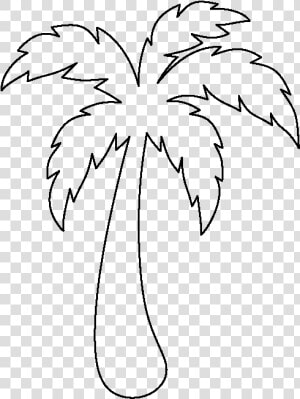 Palm Tree Outline   Easy Simple Palm Tree Drawing  HD Png Download