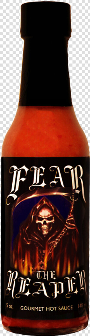 Heavenly Heat Fear The Reaper Hot Sauce   Glass Bottle  HD Png Download