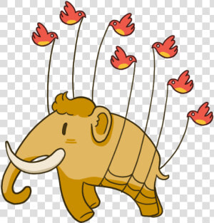 The Mastodon Mascot Is A Cute Elephant   Mastodon Mascot  HD Png Download