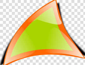 Triangle  Warped  Border  Frame  Glossy  Green  Orange   Curved Triangle Shape Vector  HD Png Download