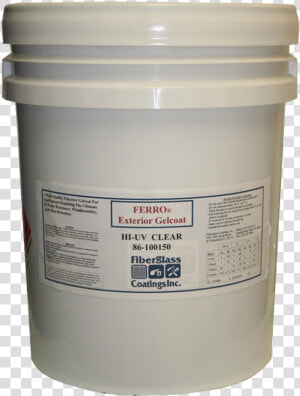 Gelcoat  Exterior  Clear  Hi Uv  86 100150  5 Gallon   Clear Outdoor Epoxy Resin 5 Gallon  HD Png Download