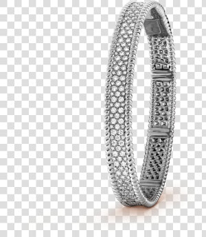 Perlée Diamonds Bracelet  Large Model   Van Cleef Bangle  HD Png Download