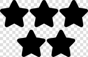 Five Stars   Bintang 5 Hitam  HD Png Download