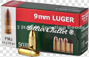 Sellier  amp  Bellot 9mm Luger  124 Gr Title Sellier  HD Png Download