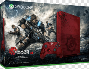 Xboxones Le 2tbconsole Gow4 Apoc Anl Rgb   Xbox One S Gear Of War 2tb  HD Png Download