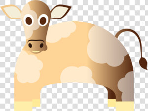 Transparent Cow Eating Grass Clipart   Cartoon  HD Png Download