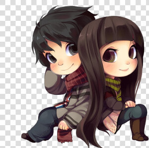 Chibi Couple   Anime Chibi Couple Png  Transparent Png