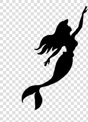 Mermaid Tail Silhouette Png   Ariel Little Mermaid Silhouette  Transparent Png