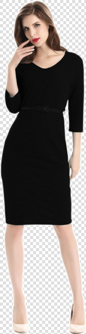 Transparent Woman In Dress Png   Black Dress Woman Png  Png Download