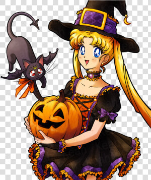 Usagi Tsukino Sailor Moon   Happy Halloween Sailor Moon  HD Png Download