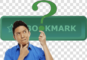 Dude Questioning How To Bookmark   Sign  HD Png Download