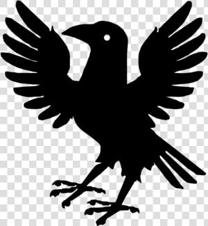 Heraldic Raven Free Clipart Silhouette   Heraldic Raven  HD Png Download