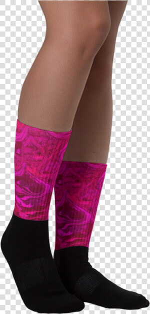 Drippy Hippie Pink Swirl Socks By Ventcri   Hockey Sock  HD Png Download