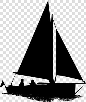 Transparent Sailing Boat Png   Silhouette Of A Boat  Png Download