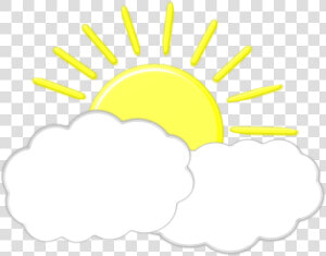 Sun Cloud Clipart   Sun With Clouds Clipart  HD Png Download