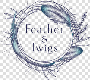 Feather  amp  Twigs   Drawing  HD Png Download