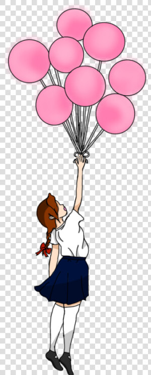 Fly Away Balloons   Balloons Fly Away Anime  HD Png Download