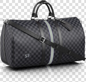 Featured   Louis Vuitton Graphite Damier Keepall 55  HD Png Download