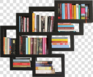 Transparent Multi Photo Frames Png   Design Of Bookshelf On Wall  Png Download