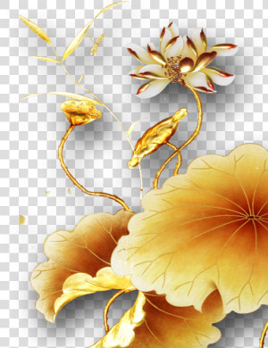  ftestickers  flowers  lotus  gold  golden  3deffect   Gold Lotus Flower Png  Transparent Png