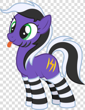 Lightning Stripe  Black And White Mane  Blep  Clothes    Cartoon  HD Png Download