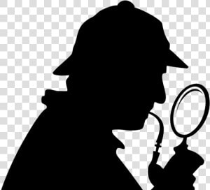 Happy National Private Investigators Day   Sherlock Holmes Silhouette  HD Png Download