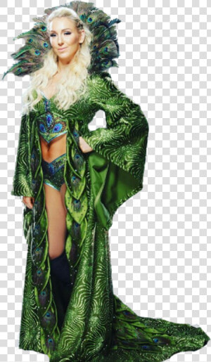 Pack New Renders Green Charlotte   Charlotte Flair In Peacock Robe  HD Png Download