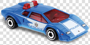 Hot Wheels Lamborghini Countach Police Car  HD Png Download