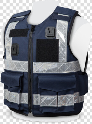 Ppss Stab Proof Vests   Navy Blue Reflective Vest  HD Png Download