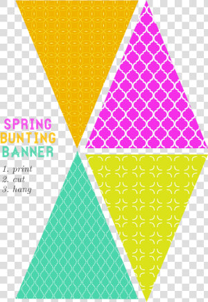 Transparent Triangle Banner Clipart   Free Printable Bunting Flag Template  HD Png Download