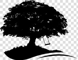 Transparent Breathe Png   Live Oak Tree Silhouette  Png Download