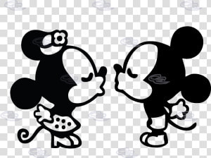 Free Mickey And Minnie Mouse Silhouette Clip Art   Mickey Mouse A Minnie  HD Png Download