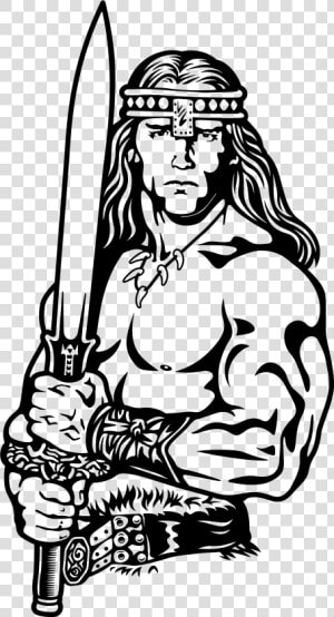 Alt1 Conan The Barbarian  Silhouette Art  Airbrush    Conan The Barbarian Clip Art  HD Png Download