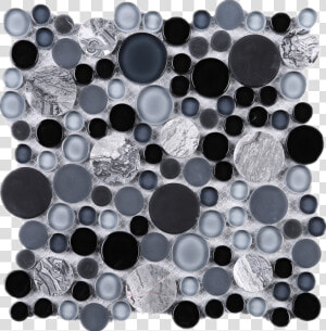 Multile fusion Blue Bubble Glass And Marble Mosaic   Glass Tile Bubble Black  HD Png Download