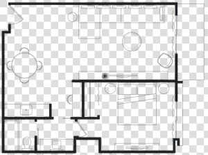 City View King Suite Floor Plan   Technical Drawing  HD Png Download