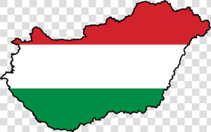 Hungary Flag   Map Of Hungary With Flag  HD Png Download