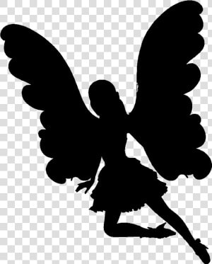 Barbie Silhouette   Barbie Fairy Silhouette  HD Png Download