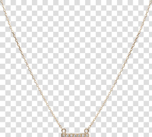 Midi Diamond Bar Pendant   Necklace  HD Png Download