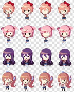 Monika Doki Doki Chibi   Png Download   Doki Doki Literature Club Chibi  Transparent Png