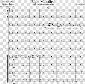 Earthbound Eight Melodies Sheet Music  HD Png Download