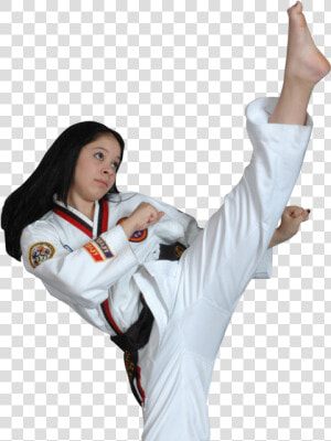 Woman High Kicking   Karate Kick Woman  HD Png Download