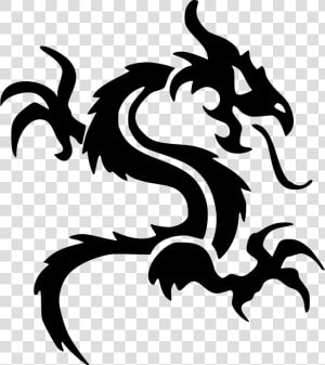 Dragon Fire Tattoo Celtic Animal   Dragon Black And White Tattoo  HD Png Download