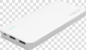 Power Bank 10000 Mah  Lithium Polymer  2x Usb  White   Large Plastic Trays Australia  HD Png Download