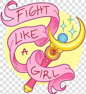 Transparent Cute Stickers Png   Fight Like A Girl Sailor Moon Png  Png Download