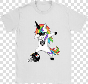 Football Dabbing Unicorn Steps On Helmet Oakland Raiders   Cool Supreme Shirts  HD Png Download