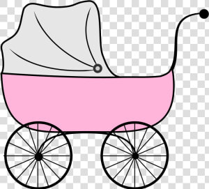 Baby Girl Free Girl Baby Shower Clip Art Free Vector   Baby Carriage Clip Art  HD Png Download