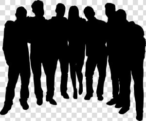 Transparent Group Of People Clipart Black And White   People Silhouette Transparent Background  HD Png Download