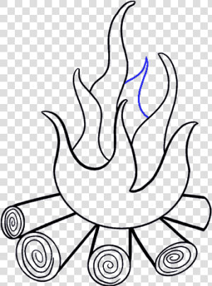 Yarn Clipart Drawn   Easy Wood Fire Drawing  HD Png Download