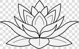 Intricate Drawing Lotus Flower Transparent Png Clipart   Lotus Flower Black And White  Png Download