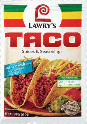 Lawry S® Taco Spices  amp  Seasonings   Lawry  39 s Taco Seasoning  HD Png Download